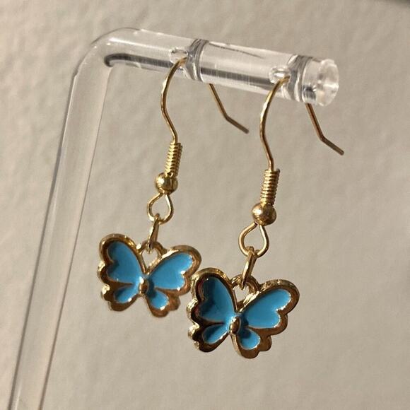 Drop Earrings butterfly - Picture 1 of 4